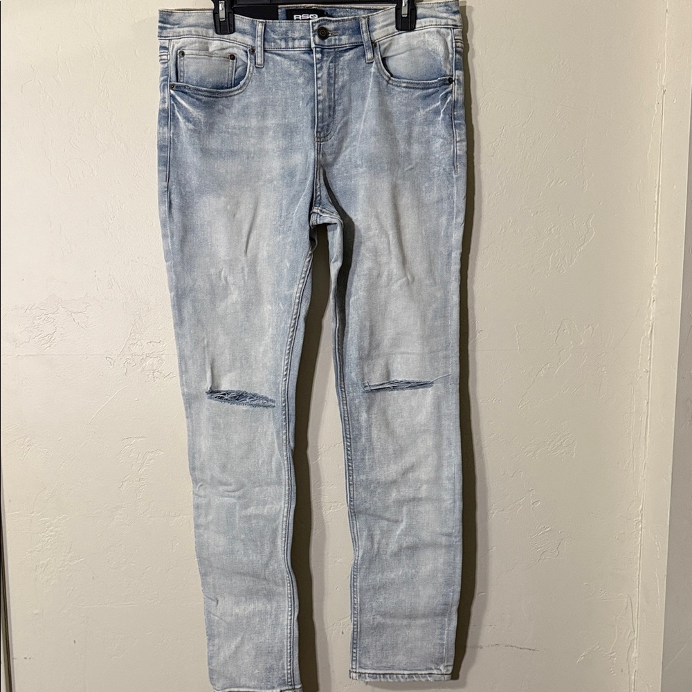 RSQ Men's Faded Blue Skinny Jeans size 32x32 New